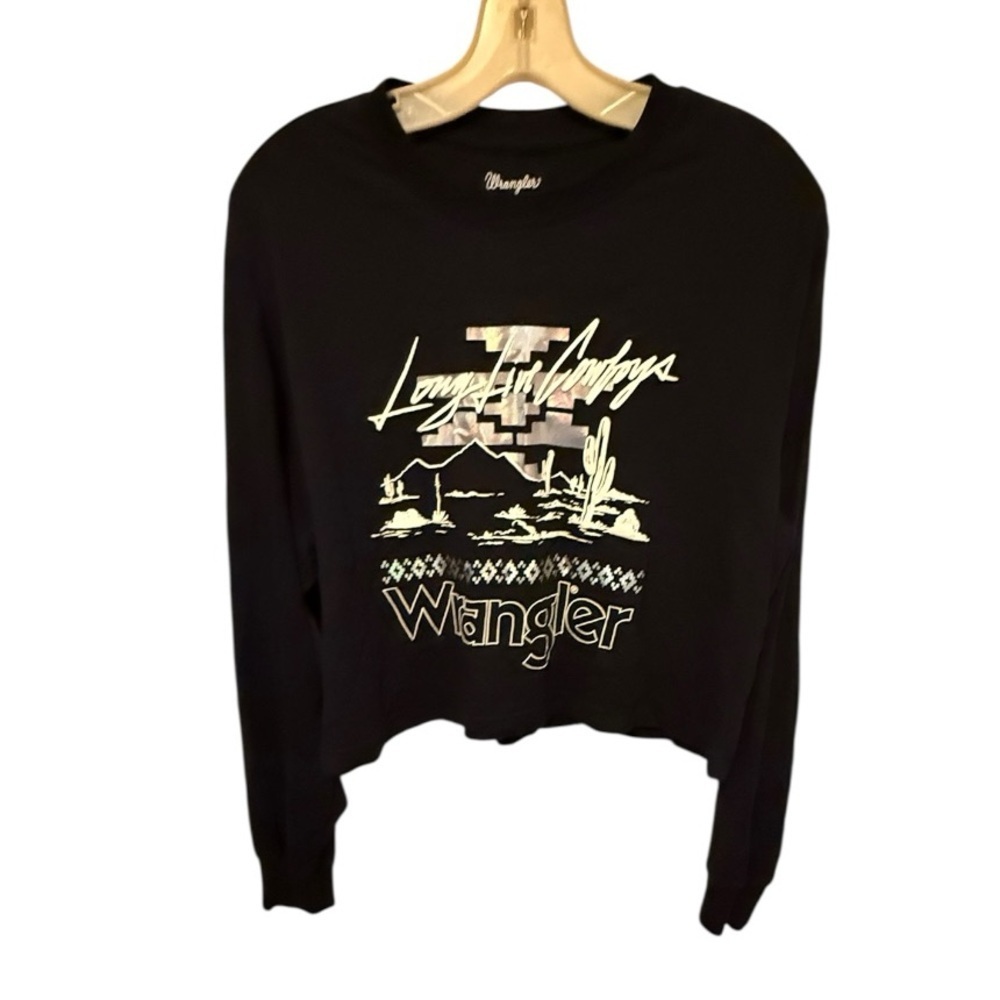 Wrangler Black Cropped T-Shirt nwot